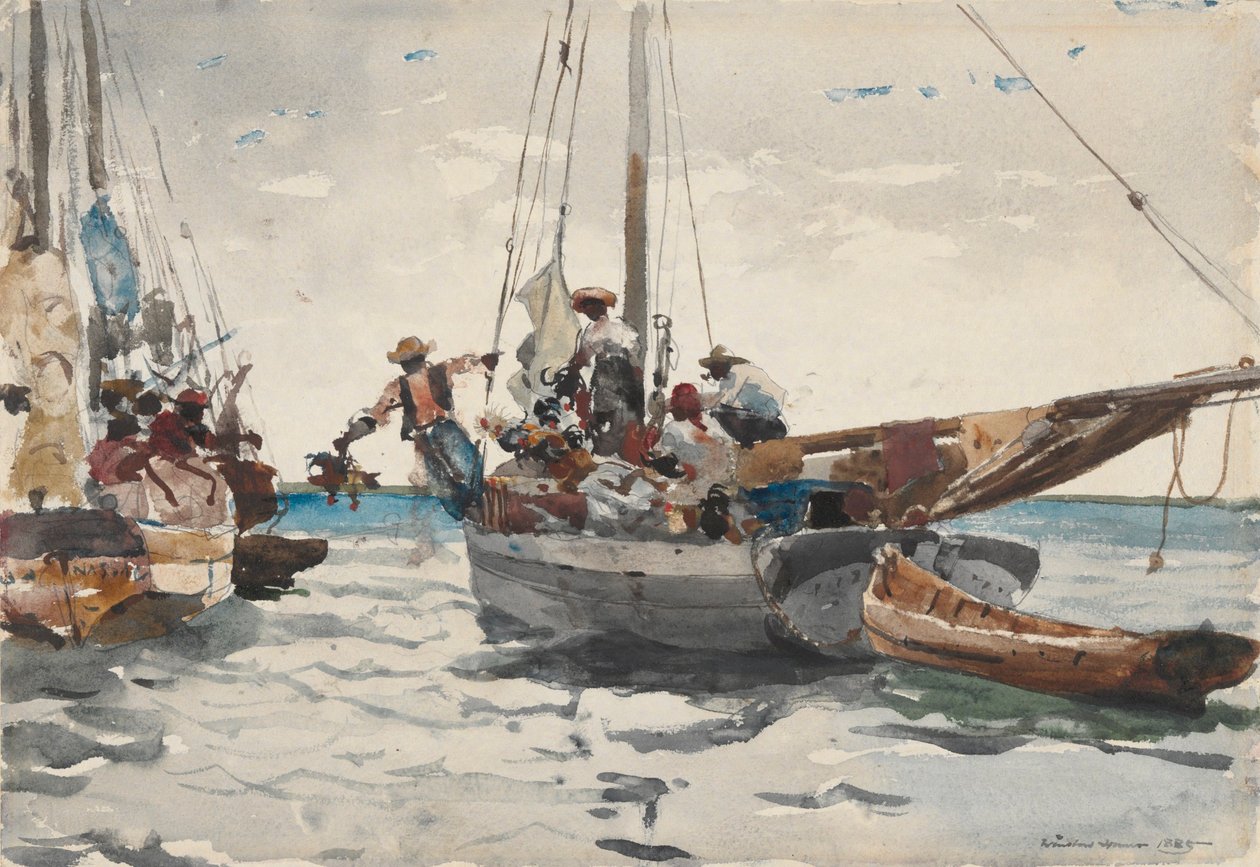 Scène de marché, Nassau - Winslow Homer