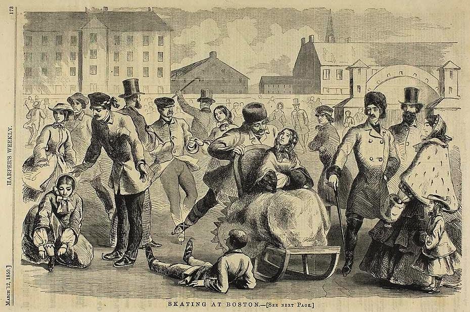 Patinage à Boston Harpers - Winslow Homer