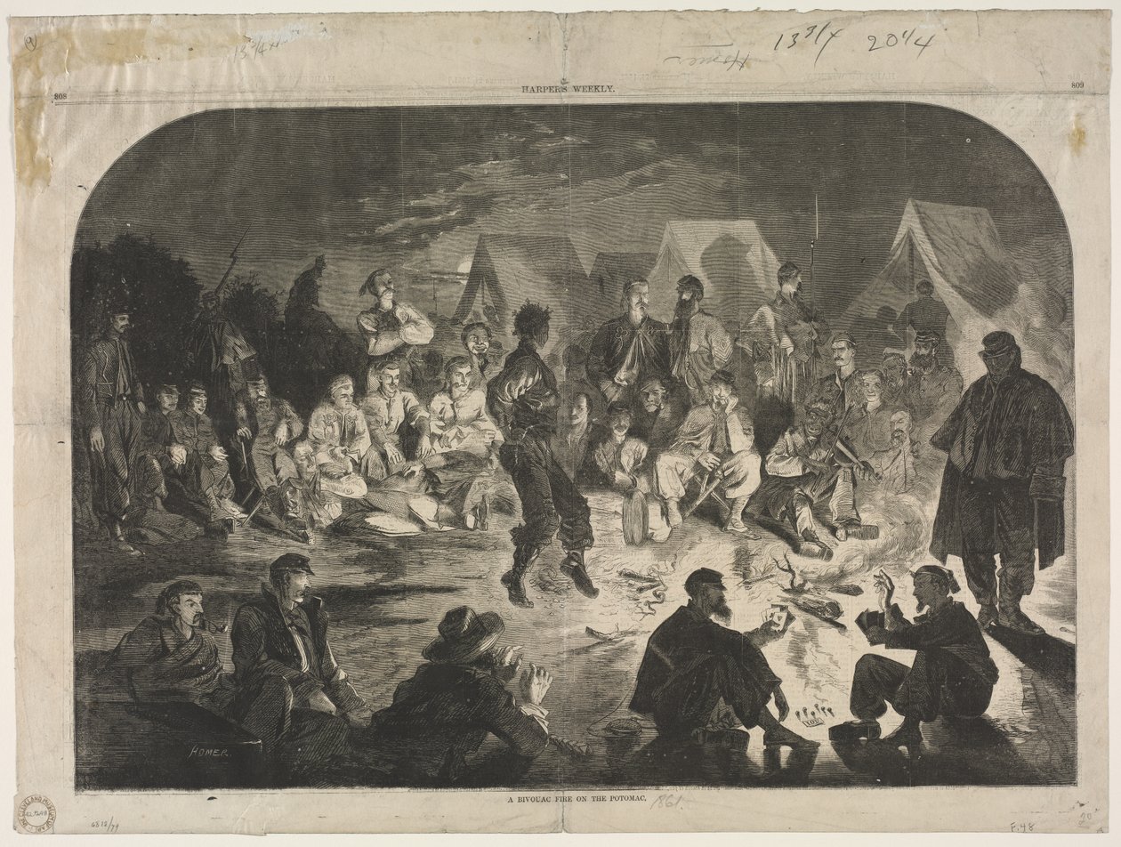 Un bivouac sur le Potomac, 1861 - Winslow Homer