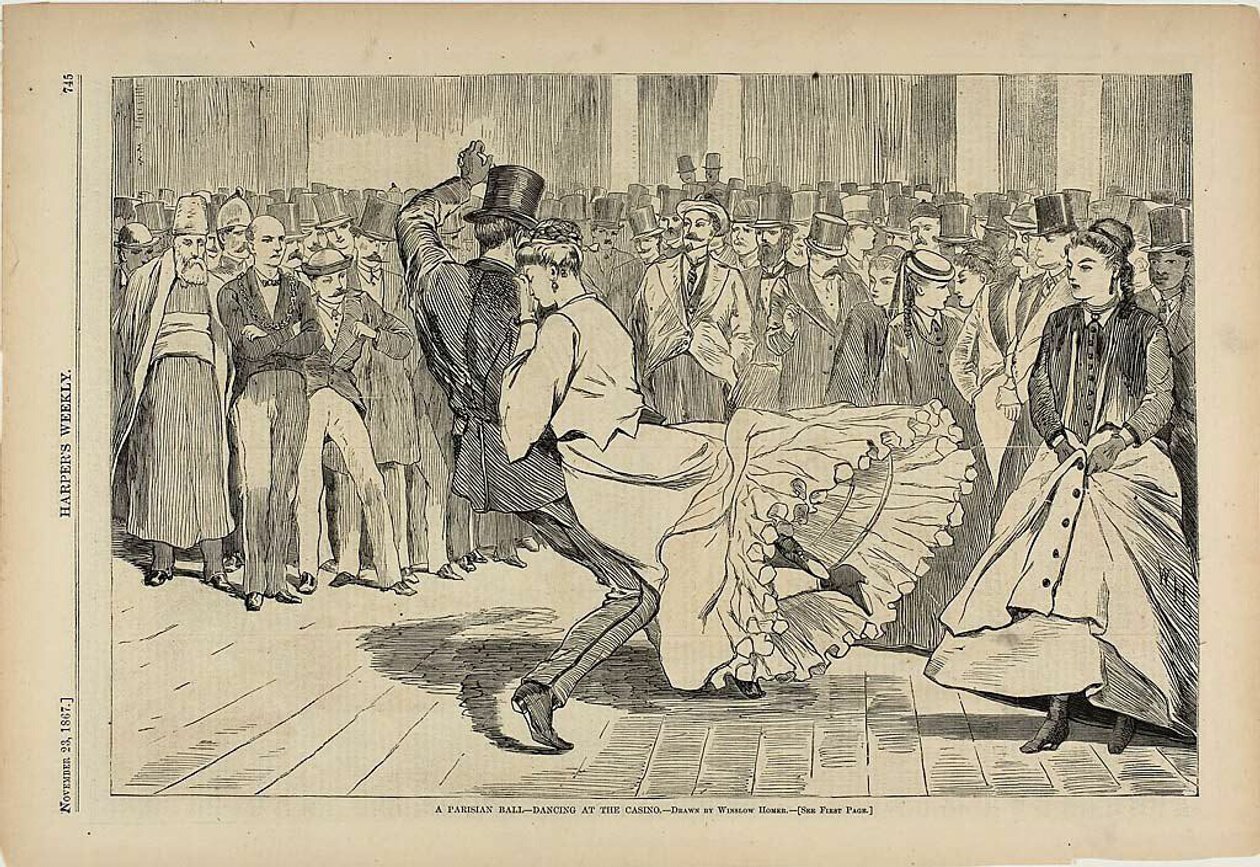 Un bal parisien dansant au casino - Winslow Homer
