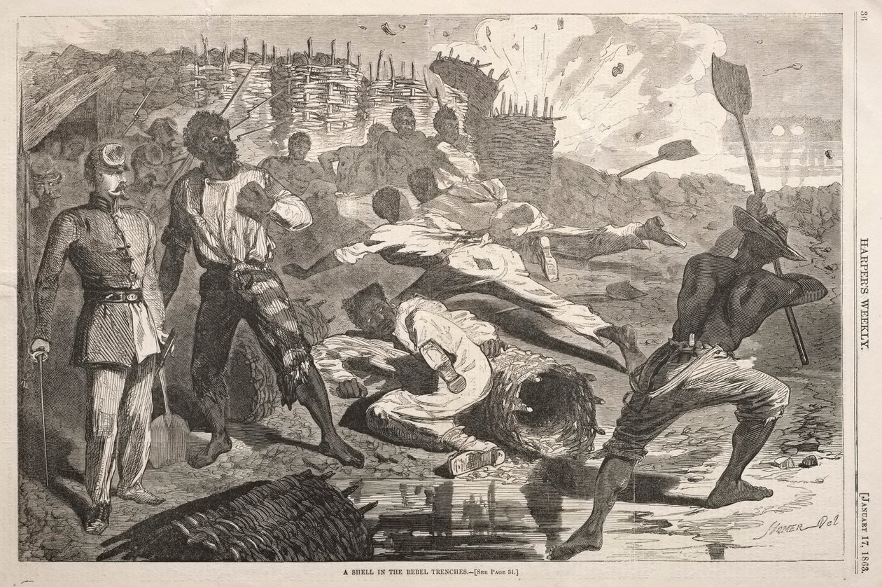 Un Obus dans les Tranchées Rebelles - Winslow Homer