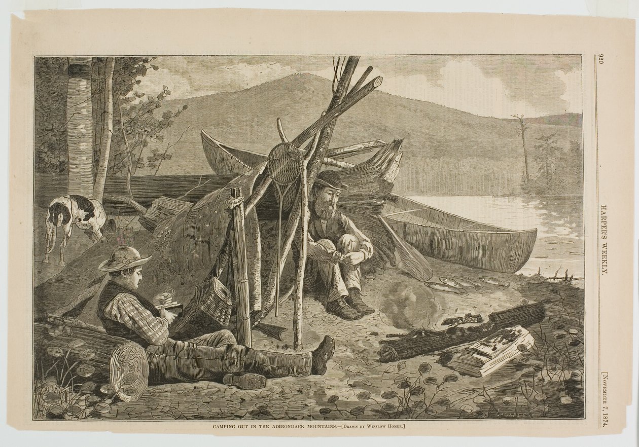 Camping dans les Adirondacks - Winslow Homer