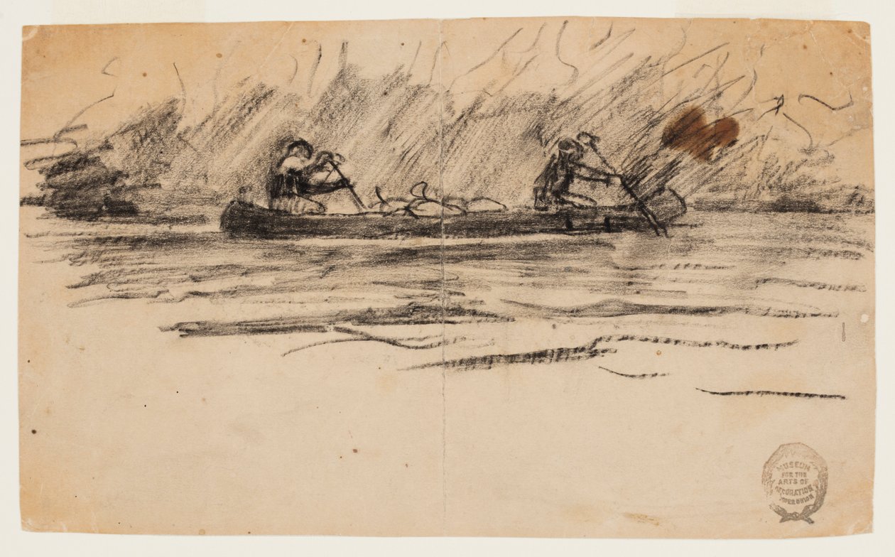 Canoë avec deux hommes - Winslow Homer