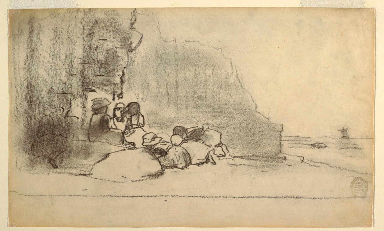 Enfants jouant au bord de la mer, Cullercoats, Angleterre - Winslow Homer
