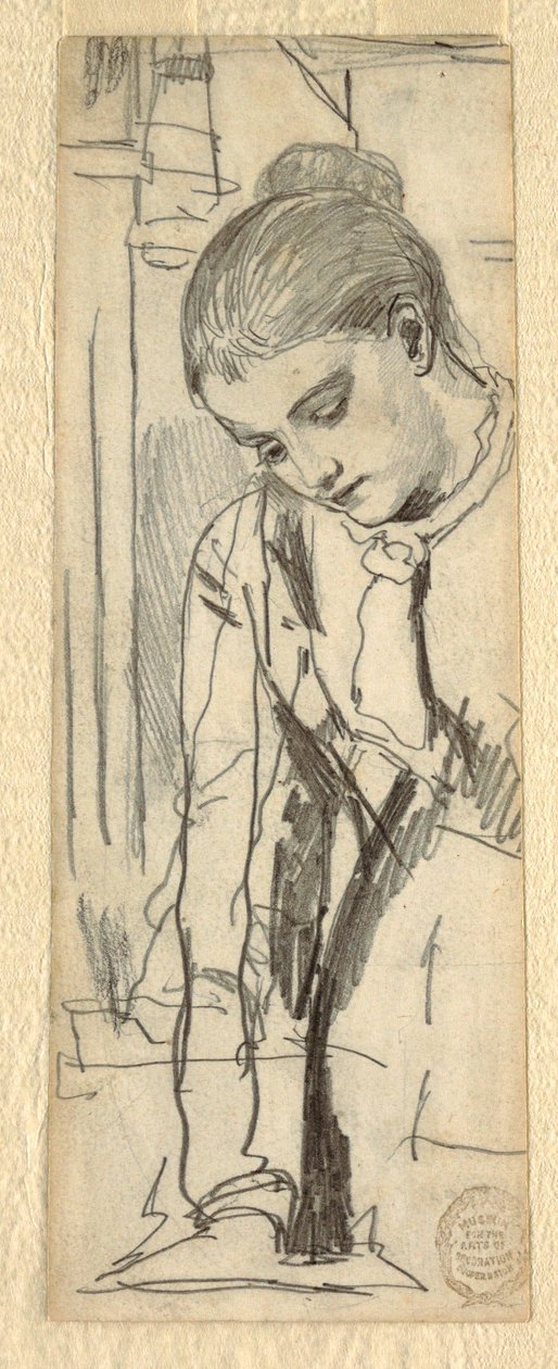 Dessin, figure de femme, 1870-80 - Winslow Homer