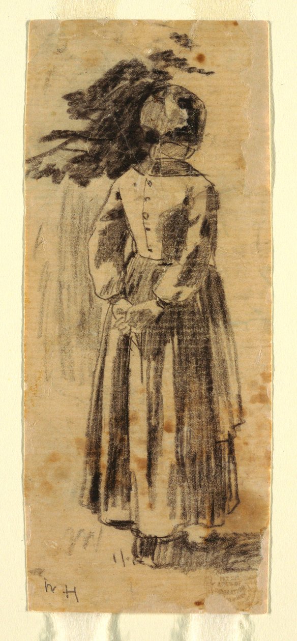 Dessin, fille, vers 1874 - Winslow Homer