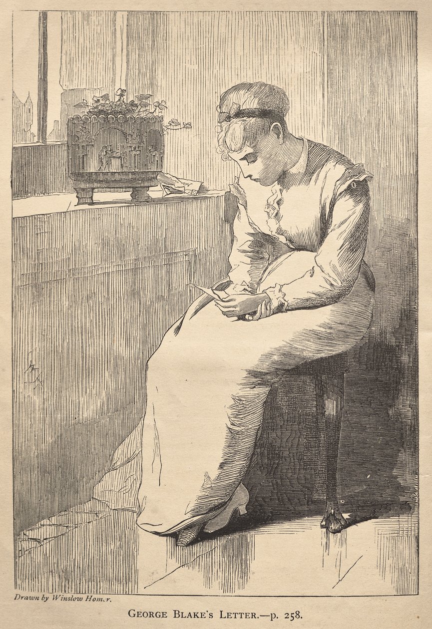 Lettre de George Blake - Winslow Homer