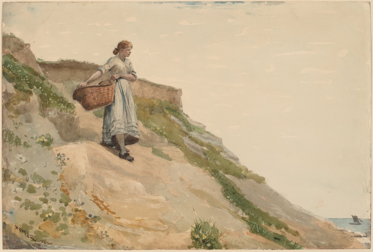 Fille Portant un Panier - Winslow Homer