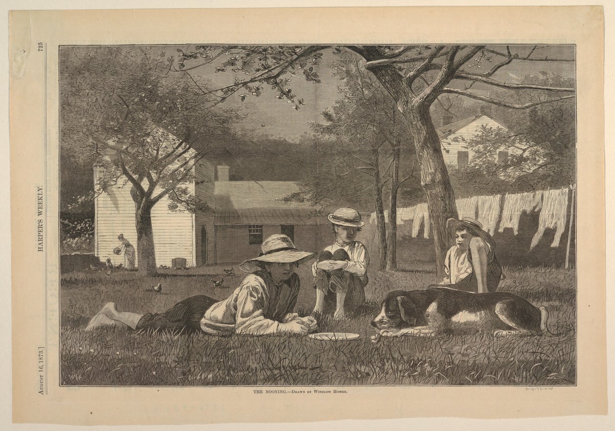 Conception graphique, "The Nooning", août 1873 - Winslow Homer