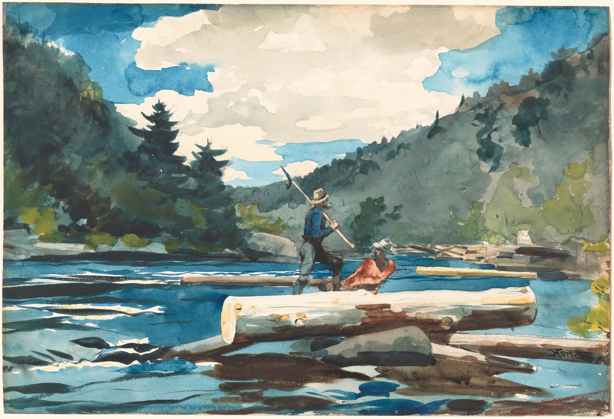 Hudson River, exploitation forestière - Winslow Homer