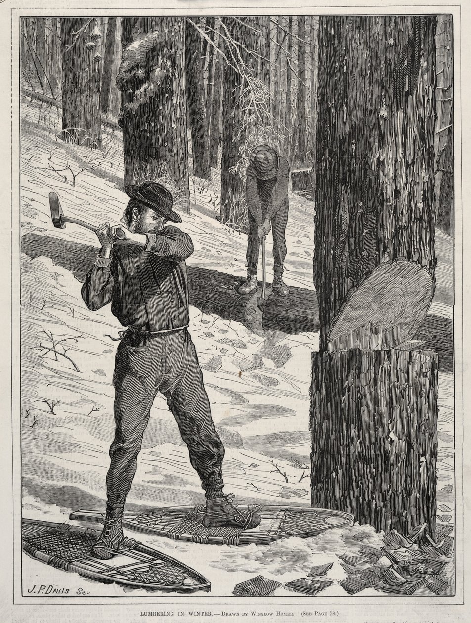 Exploitation forestière en hiver - Winslow Homer
