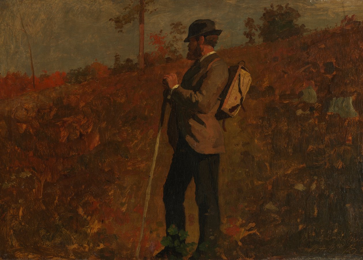 Homme avec un sac à dos - Winslow Homer