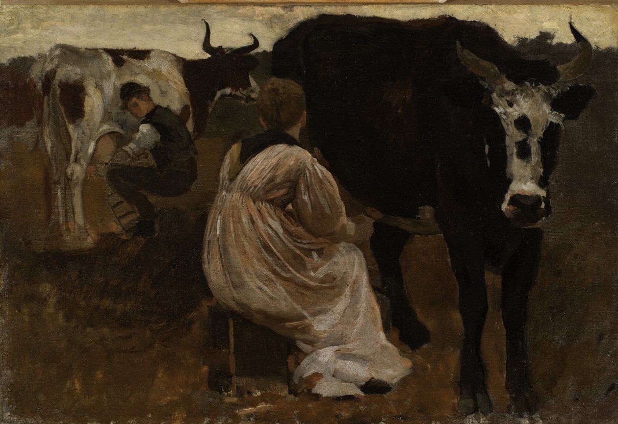 Traite des vaches, 1875 - Winslow Homer