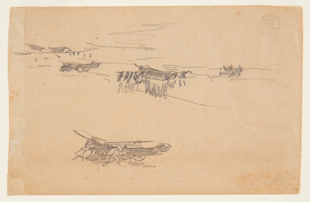 Croquis de doris sur des chariots - Winslow Homer