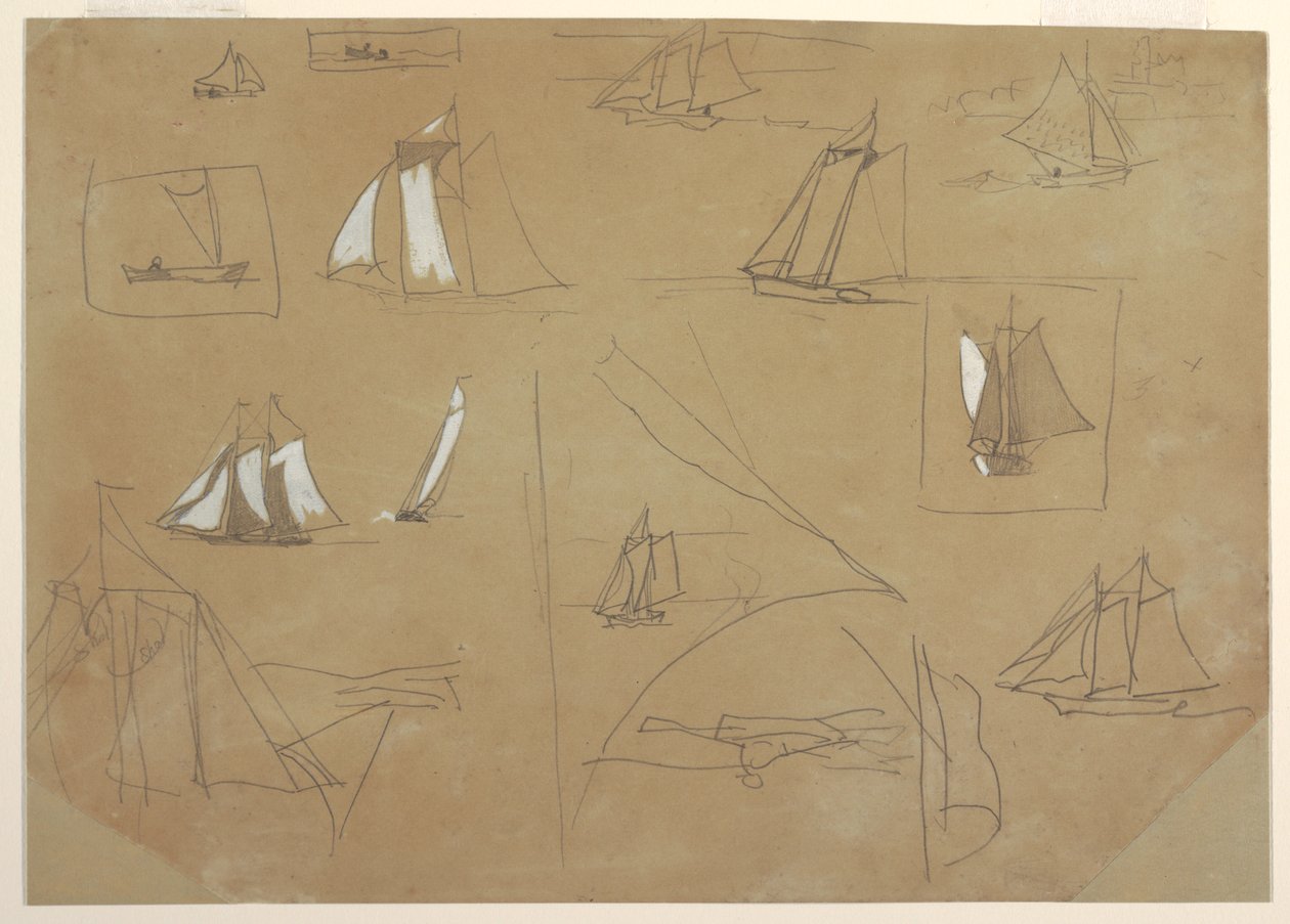 Esquisses de bateaux à voile - Winslow Homer