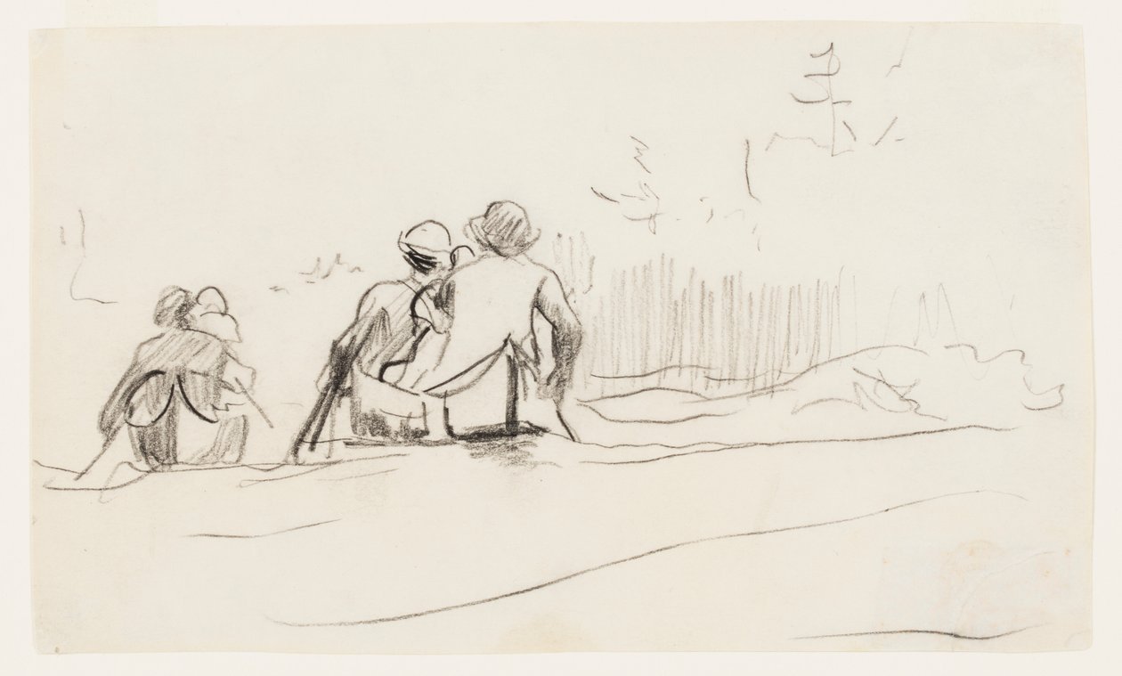 Vue arrière de deux canoës - Winslow Homer