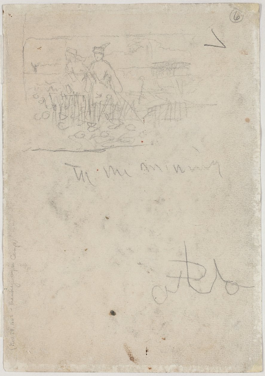 Thanksgiving en camp [verso], n.d. - Winslow Homer