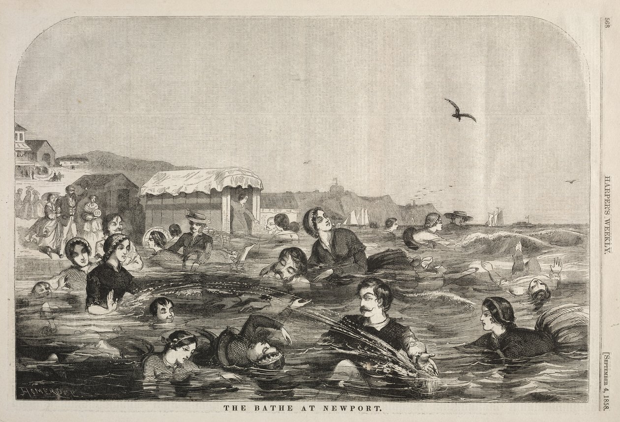 Les Bains à Newport, 1858 - Winslow Homer
