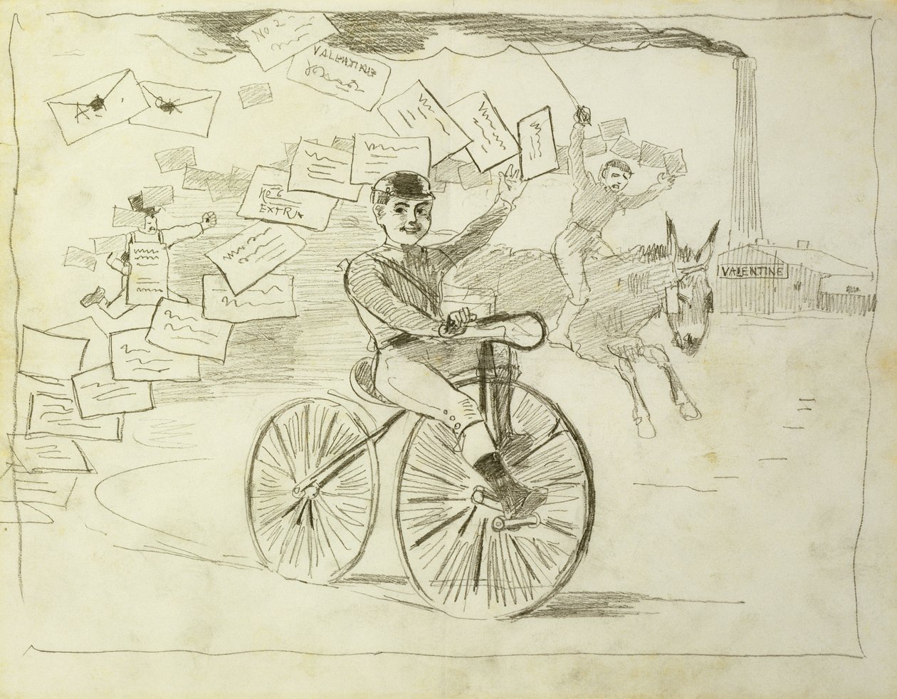 Le messager à vélo - Winslow Homer