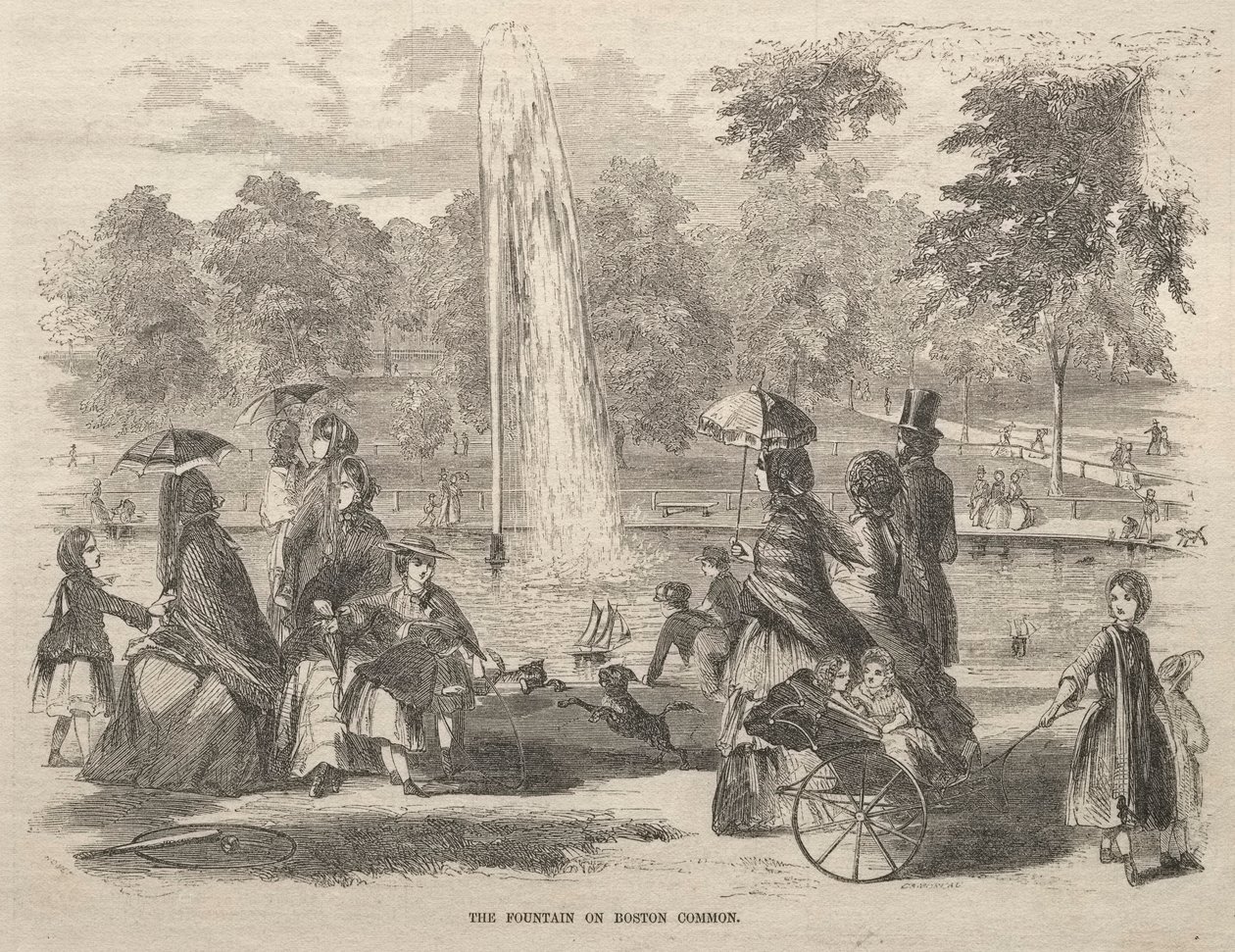 La Fontaine à Boston Common, 1857 - Winslow Homer