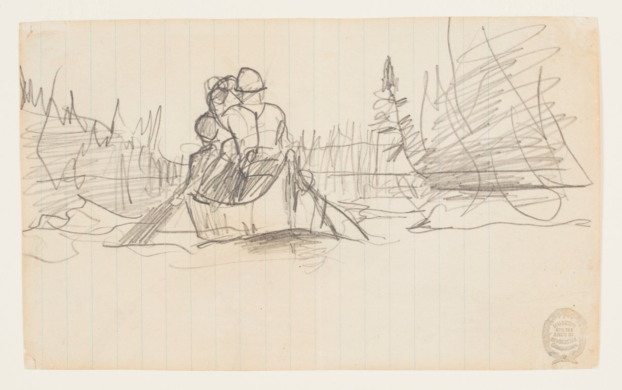Deux hommes en canoë - Winslow Homer