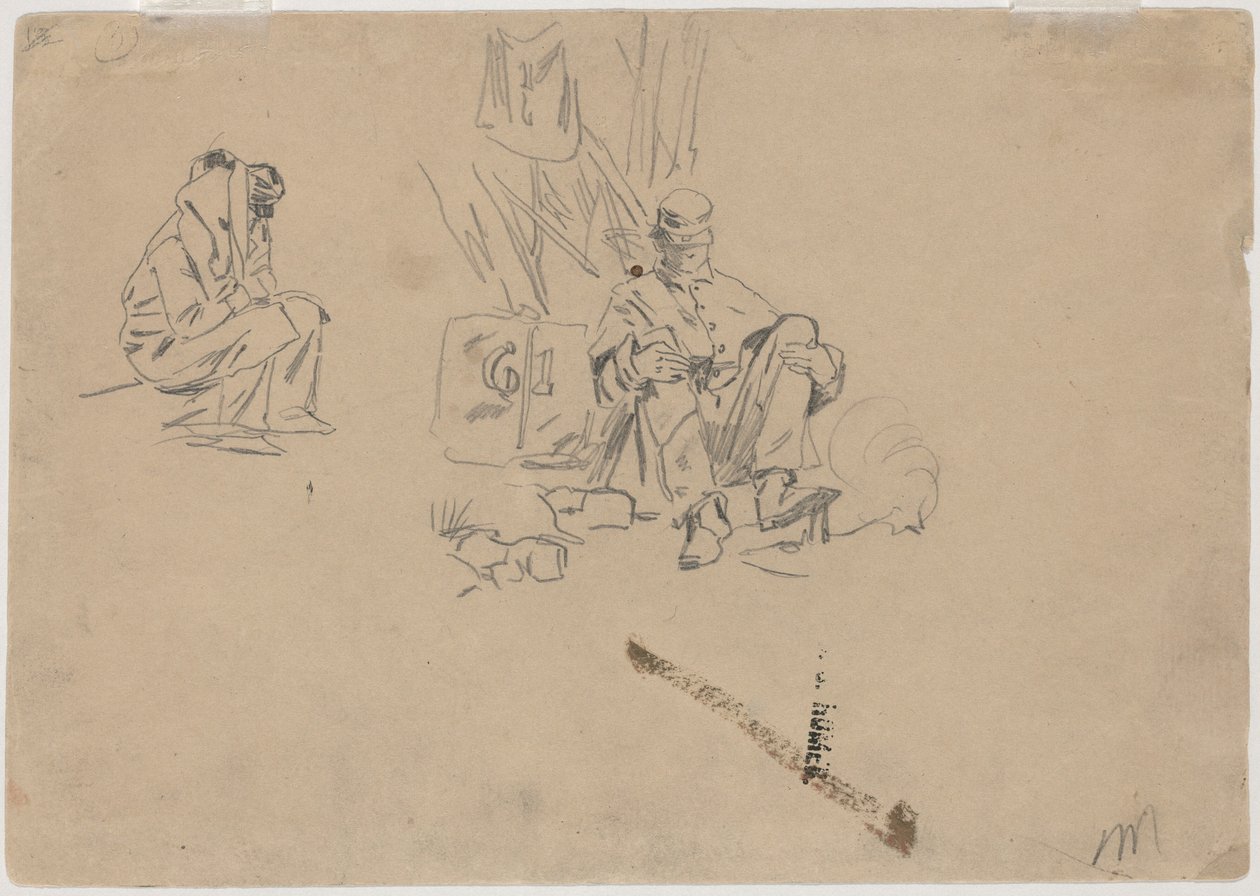 Deux Soldats au Repos [verso] - Winslow Homer