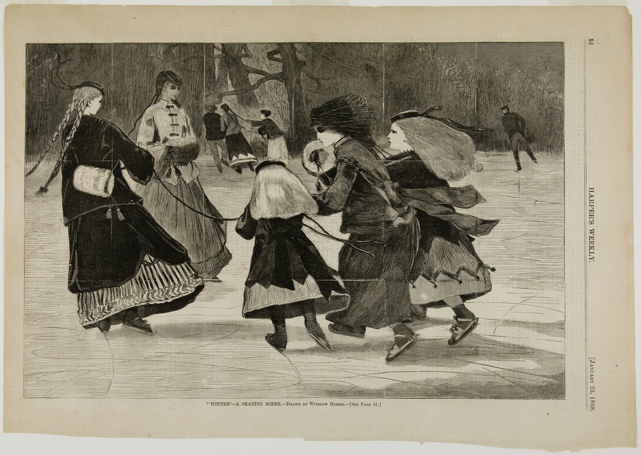 "Hiver" - Scène de patinage - Winslow Homer