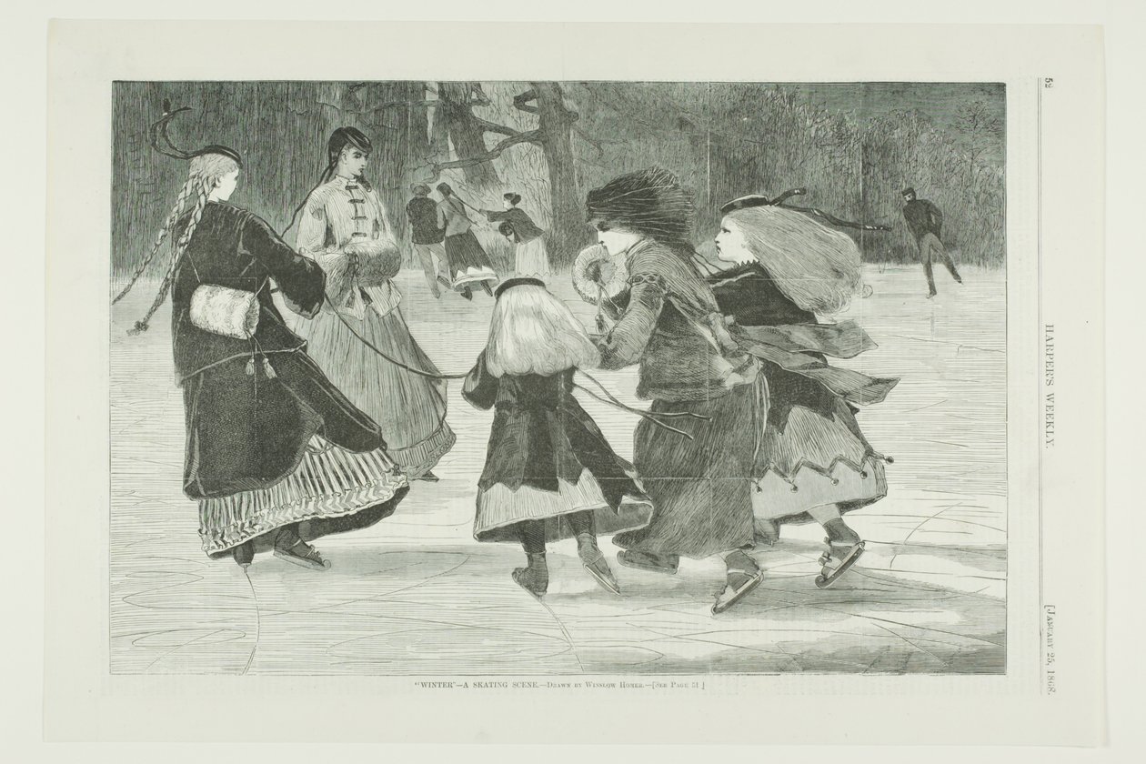 "Hiver" - Scène de patinage - Winslow Homer