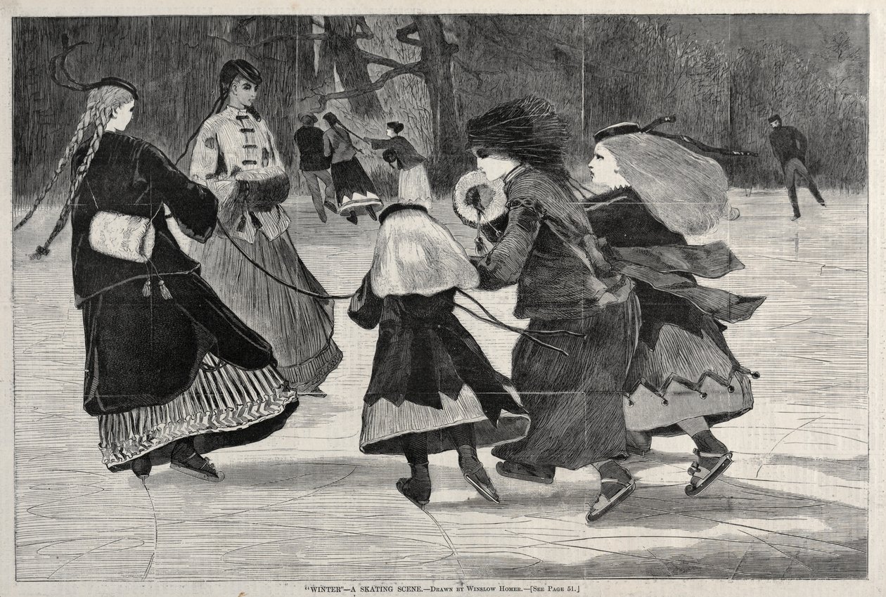 Hiver - Une scène de patinage, 1868 - Winslow Homer