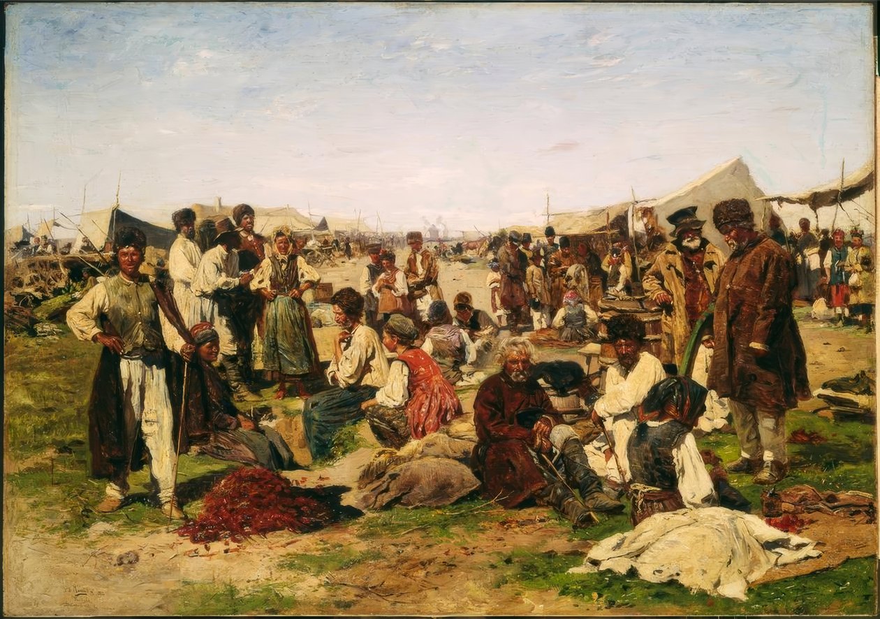 Foire à Poltava - Wladimir Jegorowitsch Makowski