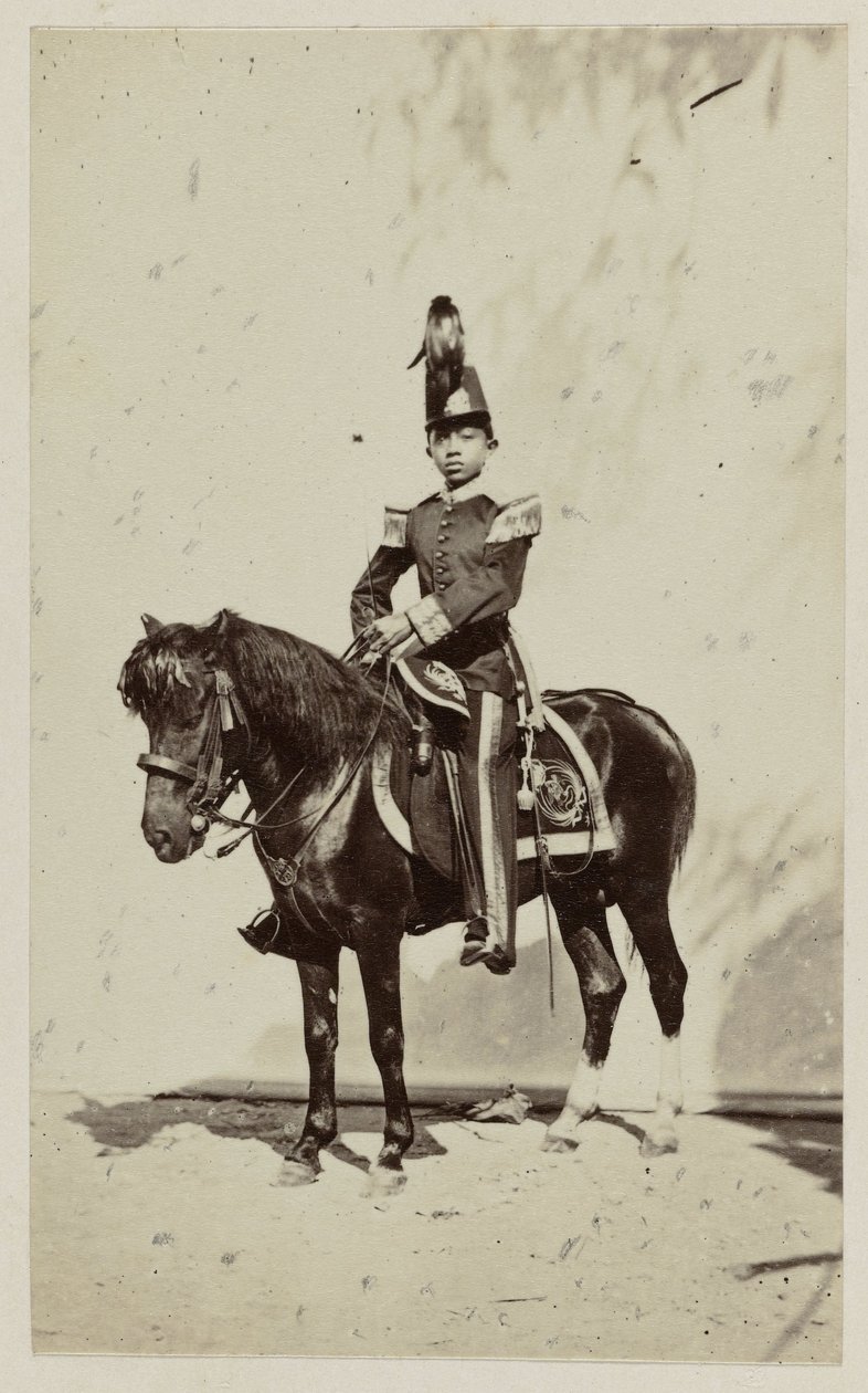 Jeune prince indien à cheval - Woodbury and Page
