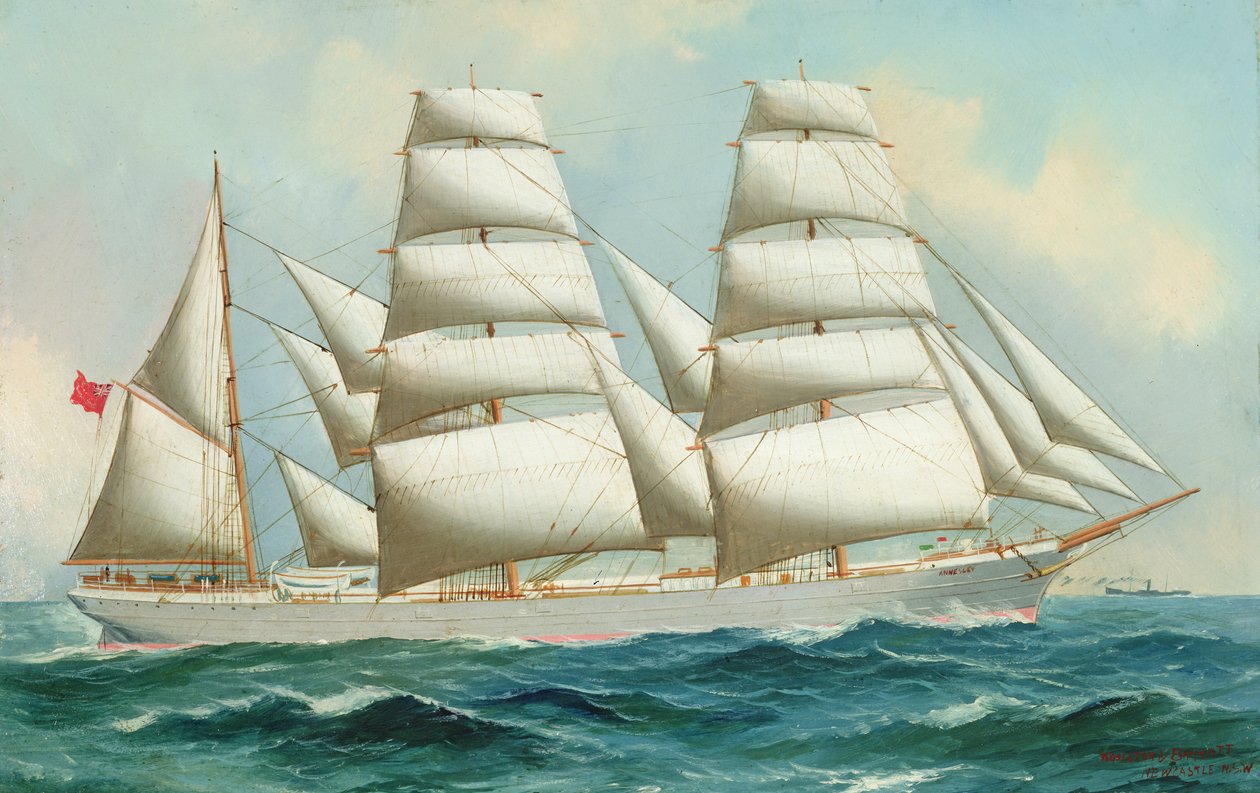 Trois-mâts barque Annesley - Woolston Barratt