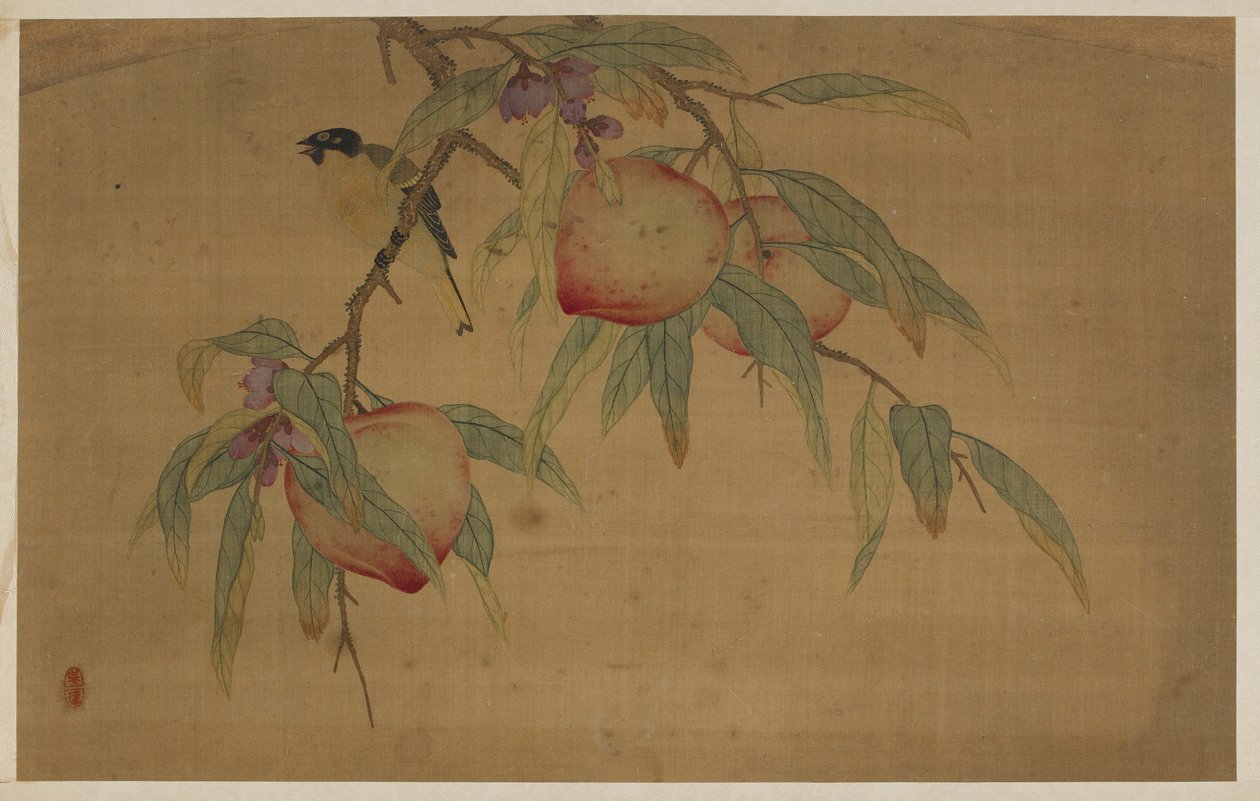 Oiseau, fruit et fleurs, dynastie Qing, 1741 - Wu Zhang
