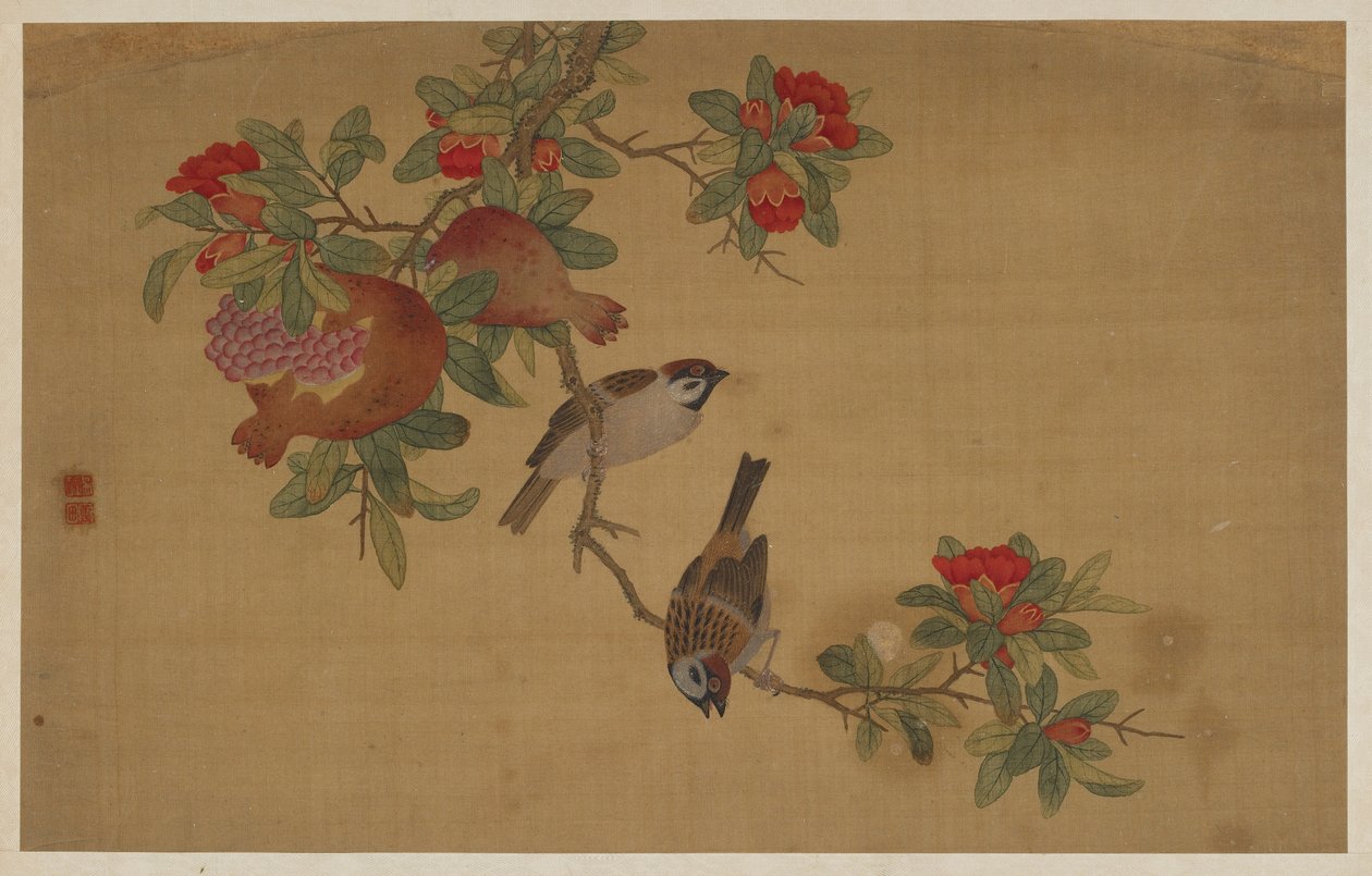 Oiseaux, Fruits et Fleurs, dynastie Qing, 1741 - Wu Zhang