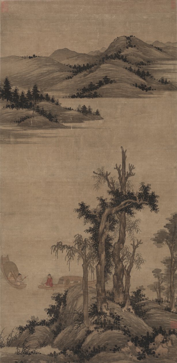 Pêcheurs-Ermites dans le ruisseau et la montagne, 1300s - Wu Zhen