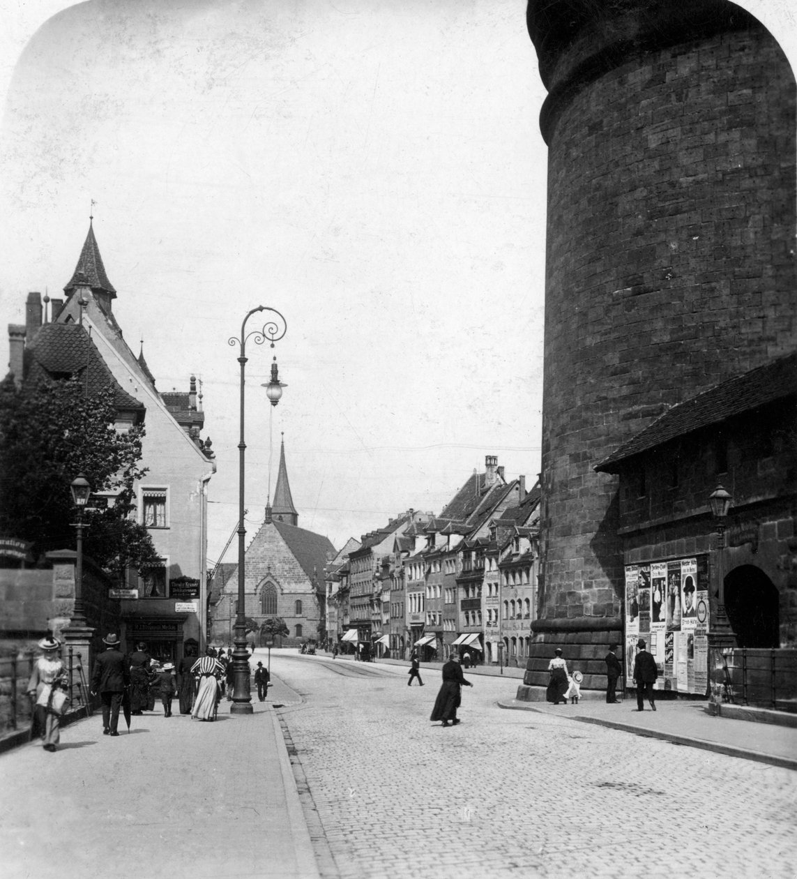 Carte routière, Nuremberg, Bavière, Allemagne, vers 1900 - Wurthle and Sons