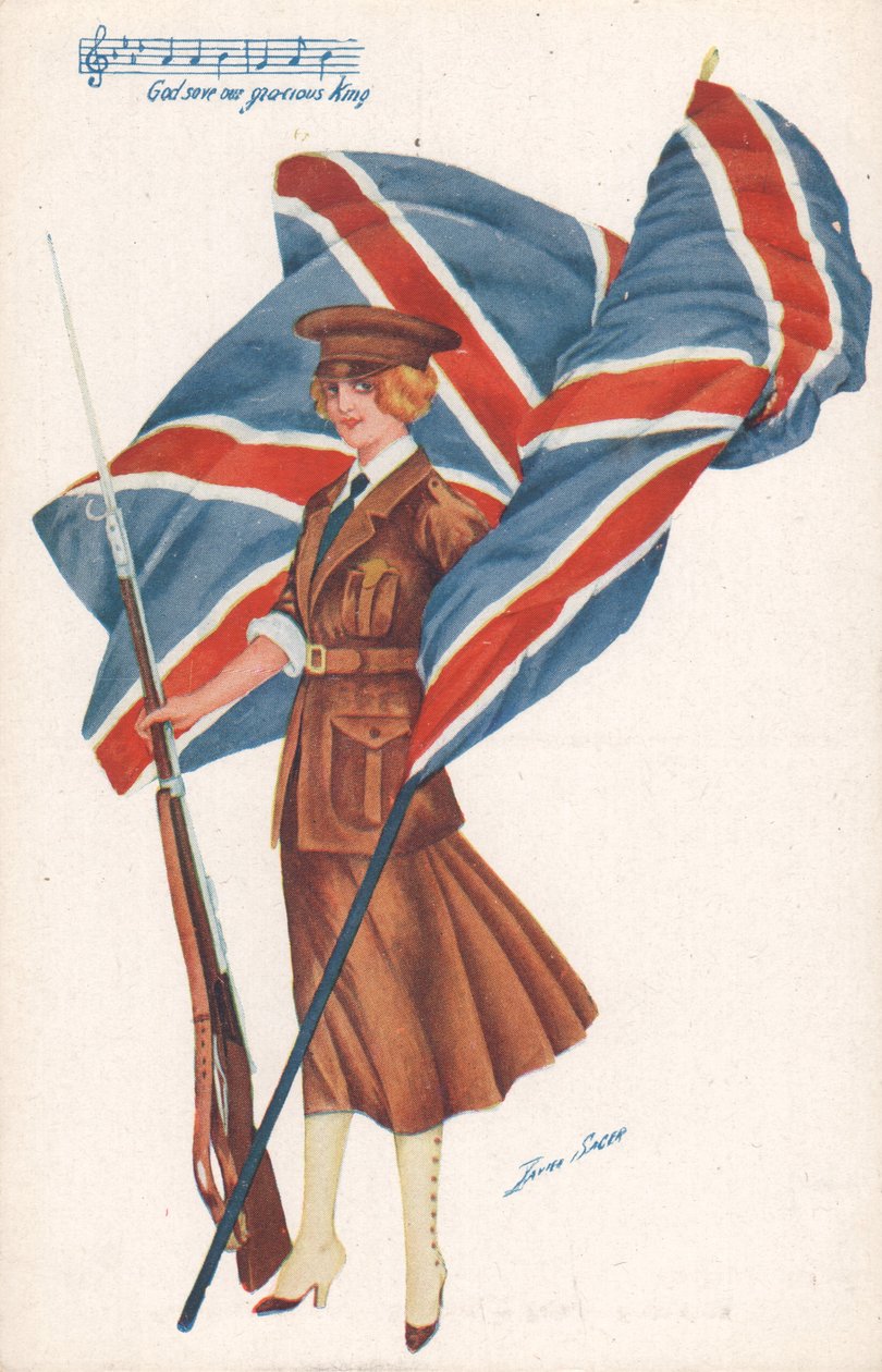 Carte postale française - Dieu sauve notre glorieux roi (Les hymnes nationaux, par X. Sager) - Xavier Sager