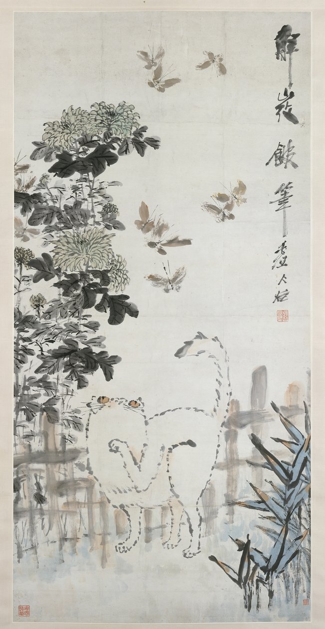 Chat et papillon, 19ème siècle - Xugu