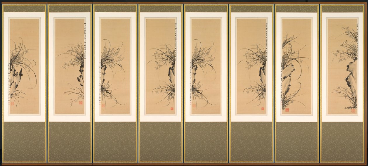 Orchidées et rochers, 1897-98 - Yi Ha eung