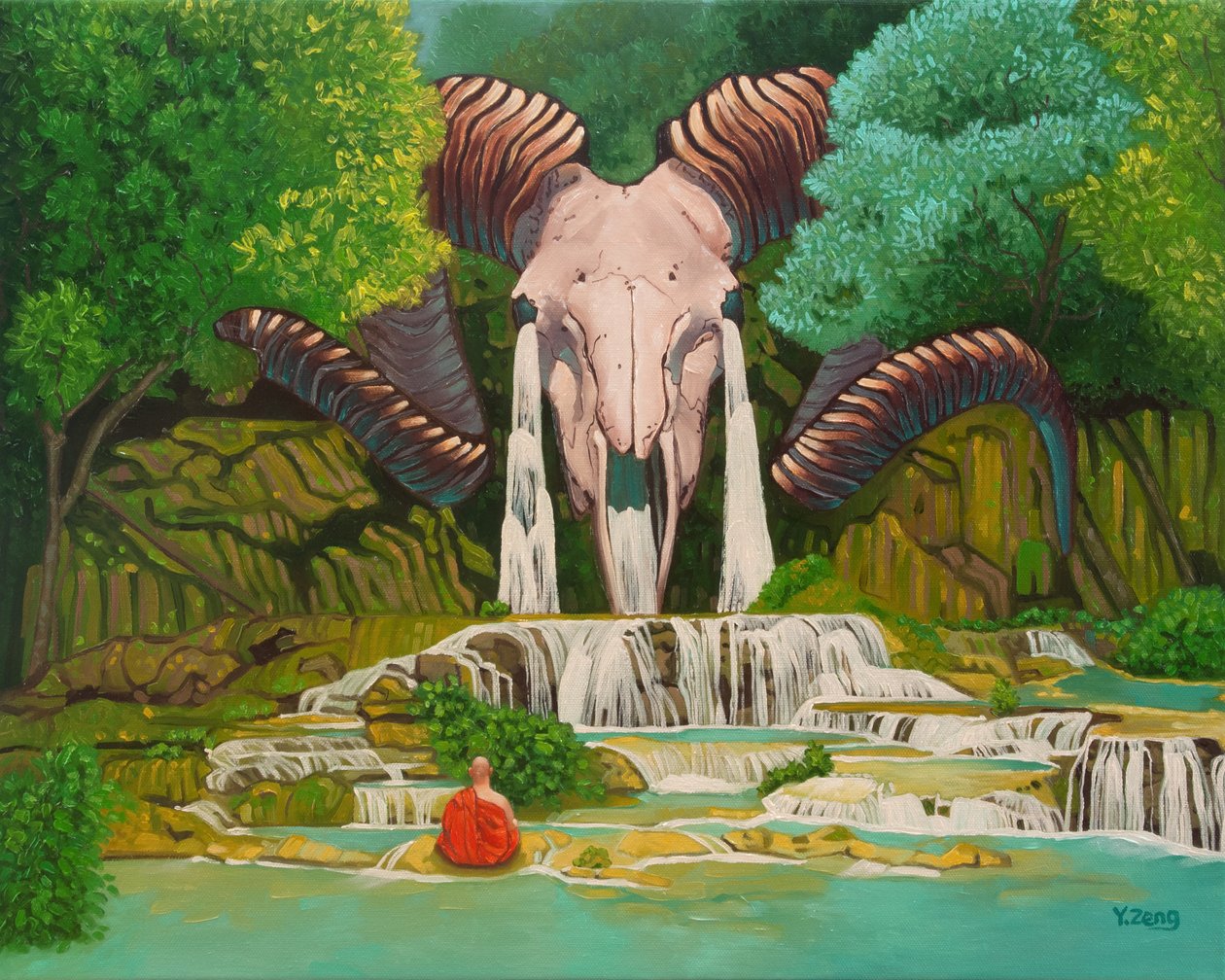 Crâne de bélier cascade, 2023 - Yue Zeng
