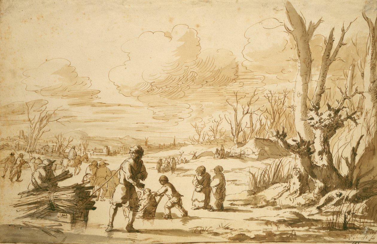 Profiter de la glace, 1680 - Zacharias Blyhooft