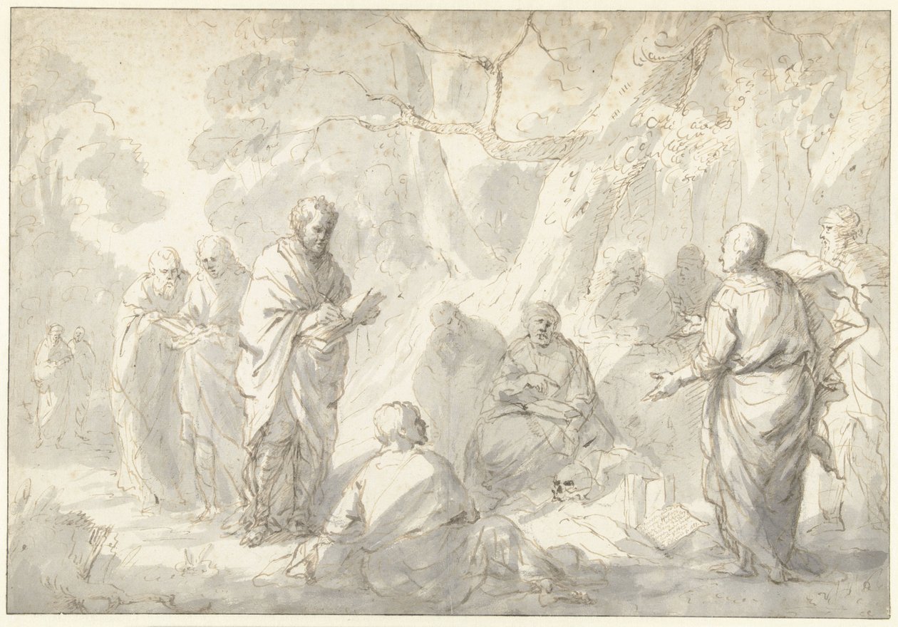 Philosophes discutant de la transmigration des âmes - Zacharias Blijhooft