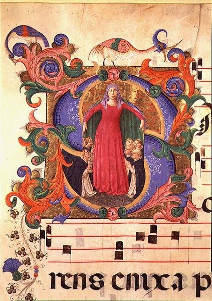 Missel 515 f.169r Madonna Misericordia, 1448-49 - Zanobi di Benedetto Strozzi