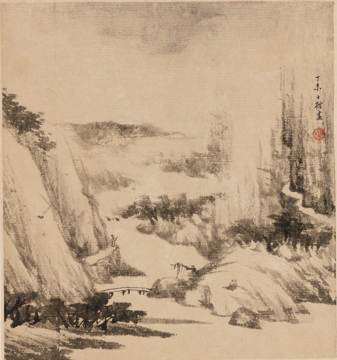 Paysage fluvial, 1667 - Zha Shibiao