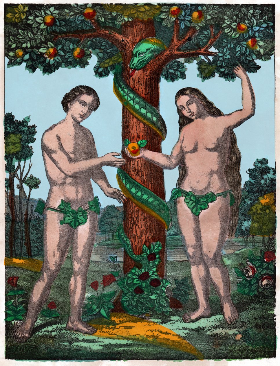 Adam et Ève (gravure) - . .