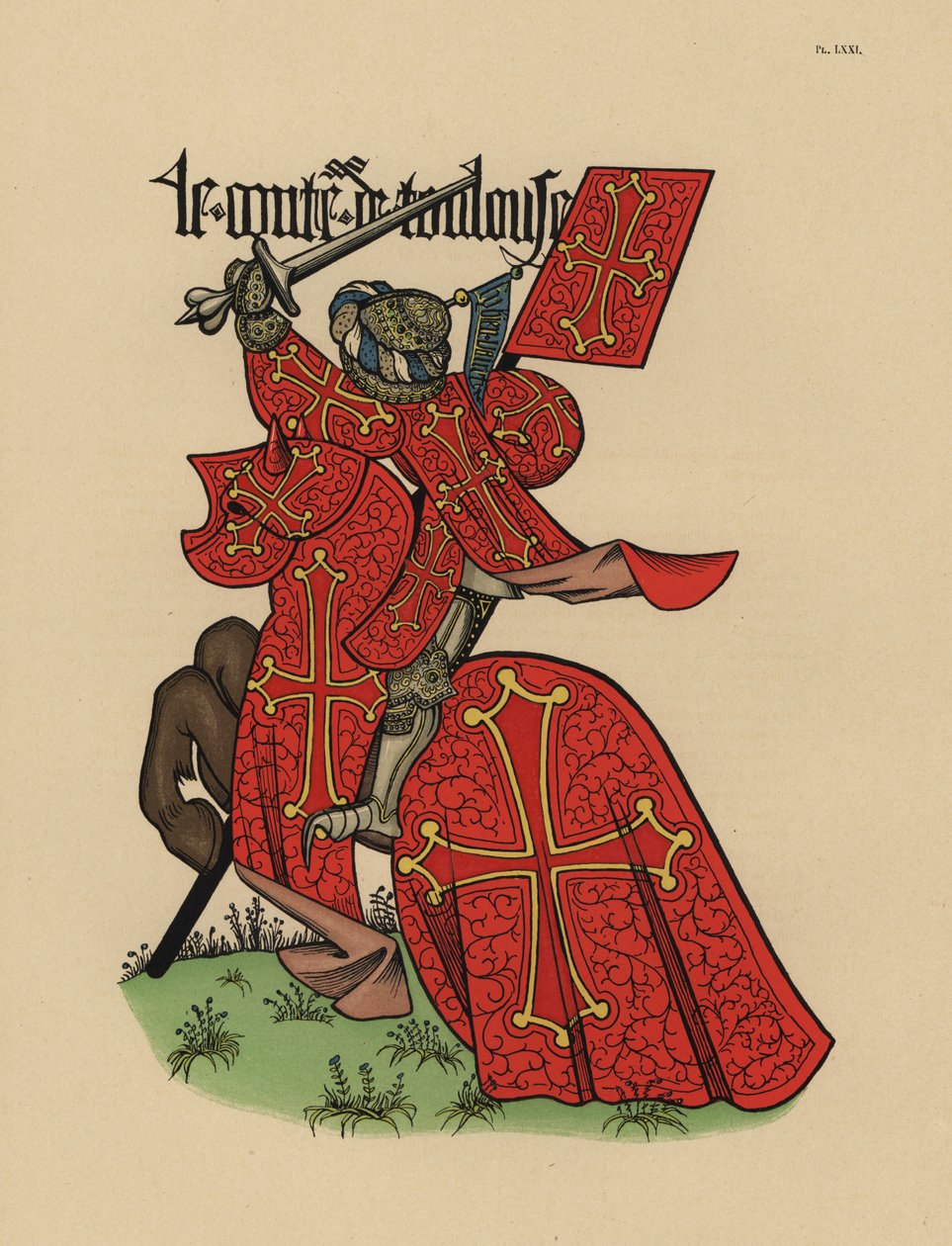 Comte de Toulouse, avec étendard - John Pardon