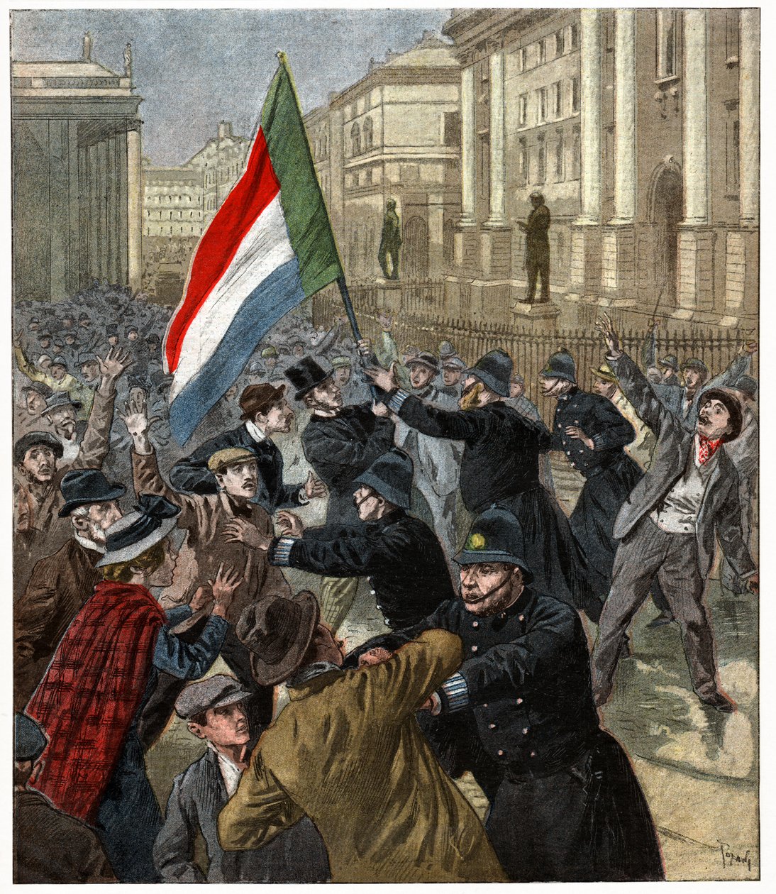Manifestations à Dublin - . .