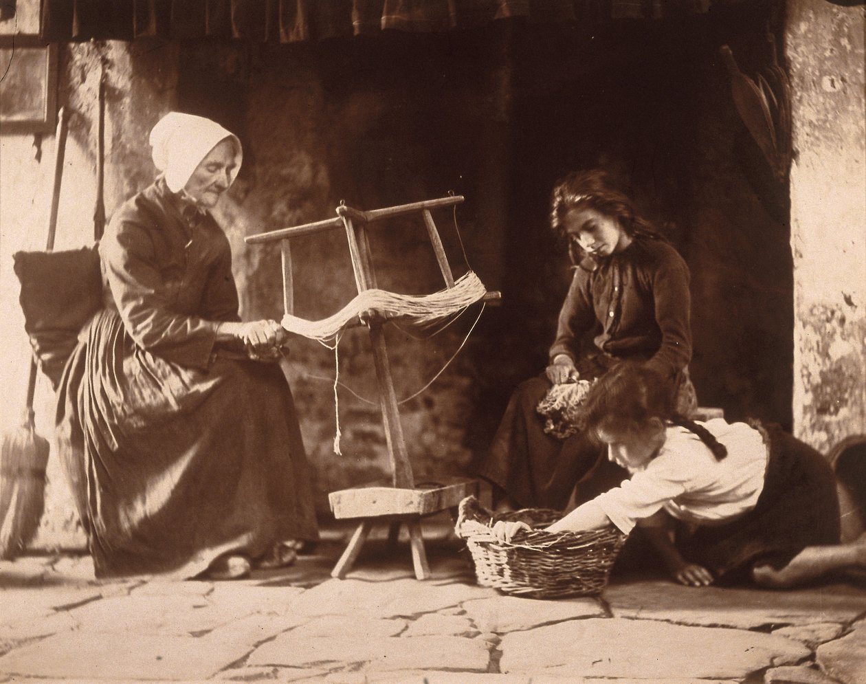 Femme tissant, vers 1900 - Frederick (attr. to) Barnard