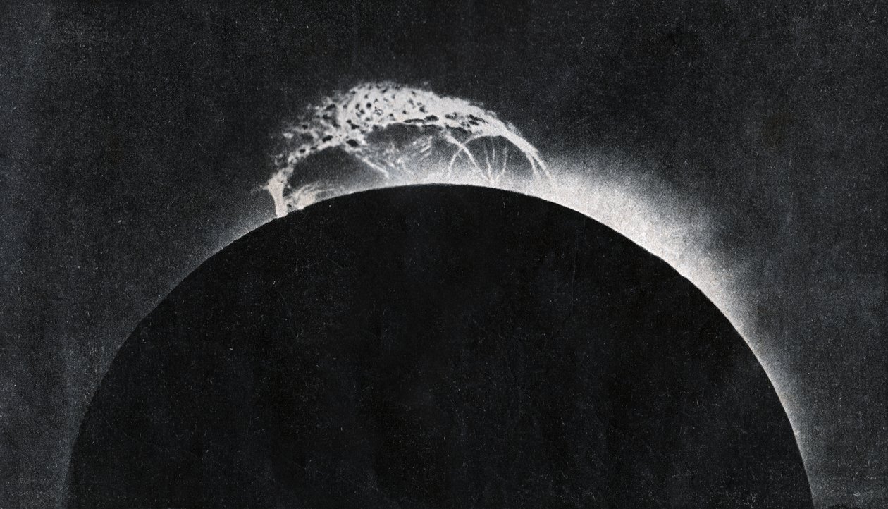 Éruption solaire photographiée en 1929 (impression) - . .