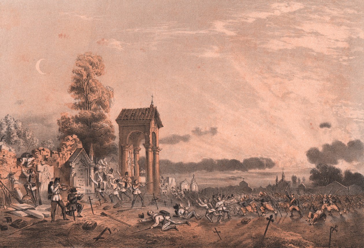 Prise du cimetière de Magenta, Lombardie - William Walcutt